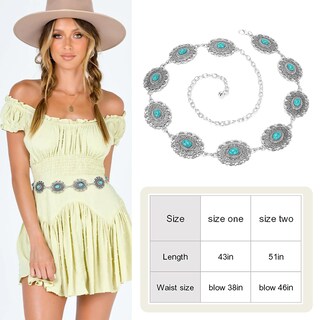 Foto 5 | Foto 5 | Cinturón De Cadena Xzqtive Para Mujer, Estilo Bohemio, Para Vestidos, Jeans - Venta Internacional.