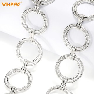 Foto 7 | Foto 7 | Cinturón Con Cadena Whippy Con Junta Tórica Metálica Para Mujer, Color Plateado Xl - Venta Internacional.