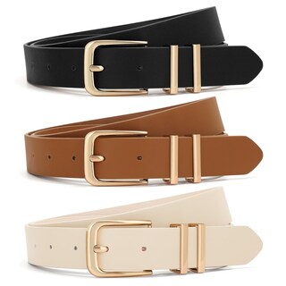 Foto 1 | Foto 1 | Pantalones Vaqueros De Cuero Belt Xzqtive Para Mujer Con Hebilla Dorada - Venta Internacional.