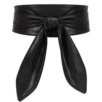 Cinturón Obi Belt Whippy A La Moda Para Mujer, Cintura Ancha, Negra - Venta Internacional.