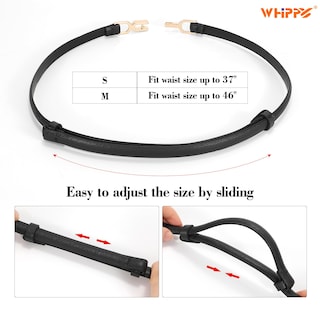 Foto 6 | Foto 6 | Cinturón Whippy Para Mujer, Piel Delgada, Cintura Ajustable, Negro/marrón - Venta Internacional.