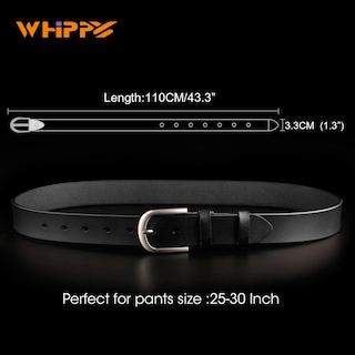Foto 3 | Foto 3 | Cinturón Whippy De Cuero Negro Para Mujer, Para Jeans, Pantalones Y Vestidos - Venta Internacional.