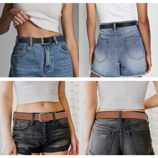 Foto 3 | Foto 3 | Cinturón De Piel Whippy Casual Para Mujer Para Jeans, Negro (96-106 Cm) - Venta Internacional.