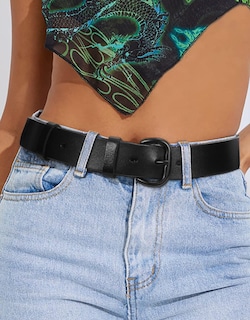 Foto 6 | Foto 6 | Cinturón De Piel Whippy Para Mujer, Para Jeans, Pantalones Y Vestidos, Negro, Xl - Venta Internacional.