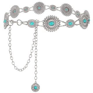 Foto 1 | Foto 1 | Cinturón De Cadena Whippy Para Mujer Con Eslabones Metálicos, Color Turquesa Occidental - Venta Internacional.