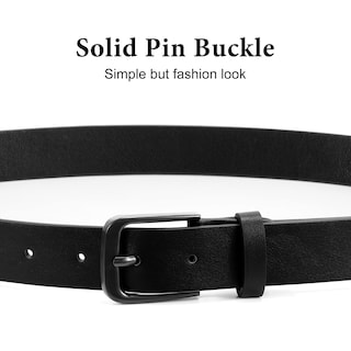 Foto 2 | Foto 2 | Cinturón De Cuero Whippy Casual Para Mujer Para Jeans Con Hebilla Negra - Venta Internacional.