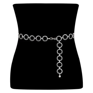 Foto 1 | Foto 1 | Cinturón Con Cadena Whippy Con Junta Tórica Metálica Para Mujer, Color Plateado - Venta Internacional.