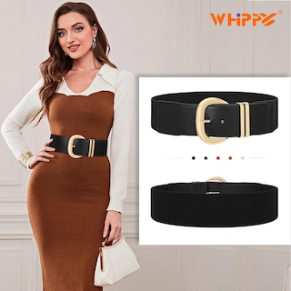 Foto 3 | Foto 3 | Cinturón Whippy Para Mujer, Ancho Y Elástico, Negro, Se Adapta A 71-84 Cm - Venta Internacional.