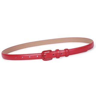 Foto 1 | Foto 1 | Cinturón Whippy De Piel Delgada Para Mujer, Para Pantalones, Con Hebilla, Rojo - Venta Internacional.
