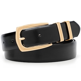 Foto 1 | Foto 1 | Cinturón De Piel Whippy Para Mujer, Para Pantalones Vaqueros, Negro Con Hebilla Dorada - Venta Internacional.