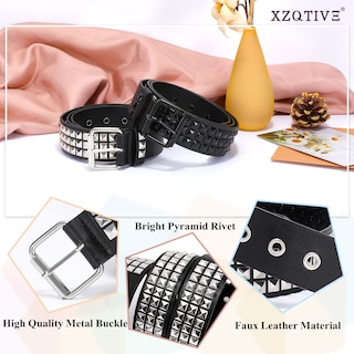 Foto 2 | Foto 2 | Cinturón Con Tachuelas Xzqtive Metal Punk Rock Rivet Para Mujer/hombre - Venta Internacional.