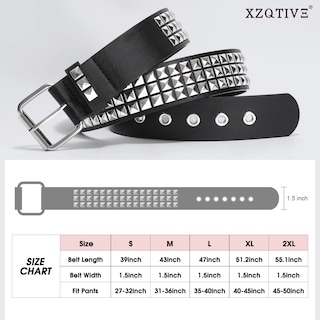 Foto 6 | Foto 6 | Cinturón Con Tachuelas Xzqtive Metal Punk Rock Rivet Para Mujer/hombre - Venta Internacional.