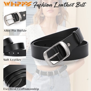 Foto 3 | Foto 3 | Cinturón De Piel Whippy Para Mujer, Pantalones Vaqueros Con Hebilla, Color Negro - Venta Internacional.