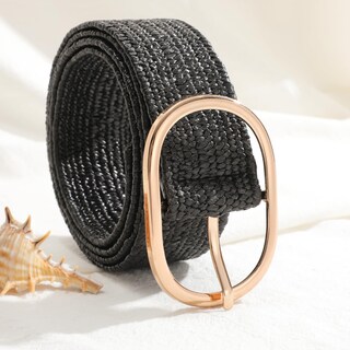 Foto 4 | Foto 4 | Cinturón Tejido De Paja Xzqtive Para Mujer Con Cintura Elástica Trenzada - Venta Internacional.