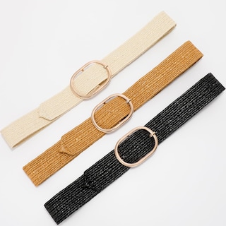 Foto 6 | Foto 6 | Cinturón Tejido De Paja Xzqtive Para Mujer Con Cintura Elástica Trenzada - Venta Internacional.