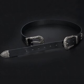 Foto 3 | Foto 3 | Cinturón Xzqtive Para Mujer, Estilo Vintage, Estilo Western, Retro, Piel Negra - Venta Internacional.