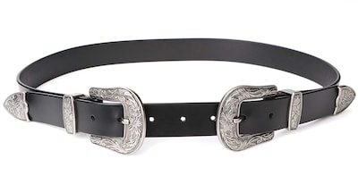 Foto 1 | Foto 1 | Cinturón Jasgood De Piel Vintage Para Mujer, Cintura Negra Occidental, 66-76 Cm - Venta Internacional.