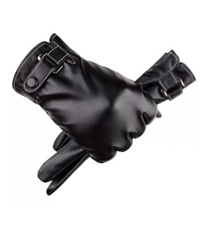 Foto 1 | Foto 1 | Guantes de Cuero Pantalla Táctil Para Moto/bicicleta color Negro