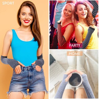 Foto 6 | Foto 6 | Guantes Largos sin Dedos Satinior para Mujer 6 Pares - Venta Internacional