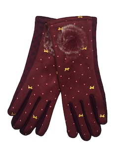 Foto 1 | Foto 1 | Guante Invierno Para Dama Pompón Vg0049w Color Vino