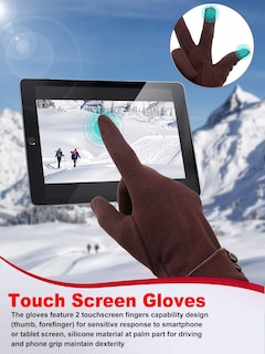 Foto 2 | Foto 2 | Guantes Patelai De Invierno Para Enviar Mensajes De Texto Con Pantalla Táctil Para Mujer, 3 Pares - Venta Internacional.