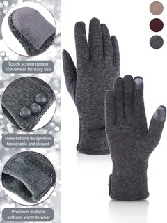 Foto 3 | Foto 3 | Guantes Patelai De Invierno Para Enviar Mensajes De Texto Con Pantalla Táctil Para Mujer, 3 Pares - Venta Internacional.