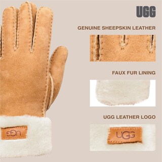Foto 4 | Foto 4 | Guantes de Invierno Ugg de Piel Café para Mujer - Venta Internacional