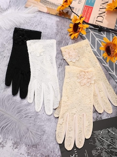 Foto 7 | Foto 7 | Guantes De Encaje Skylety De Los Años 20 Con Estampado Floral Para Fiesta De Té, 3 Pares - Venta Internacional.