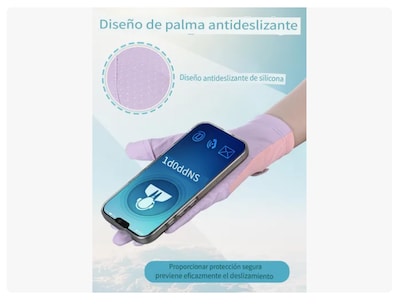 Foto 4 | Foto 4 | Guantes Xtellar Solar Táctil Antideslizante Seda Upf 50+