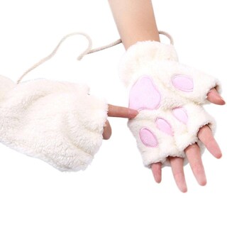 Foto 1 | Foto 1 | Guantes Huoguo Plus De Terciopelo Para Mujer Engrosados Con Cierre De Medio Dedo - Venta Internacional.