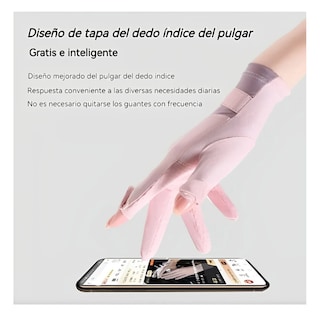 Foto 4 | Foto 4 | Antideslizante Protección Solar Guantes De Pantalla Táctil Belug Azul Con Gris