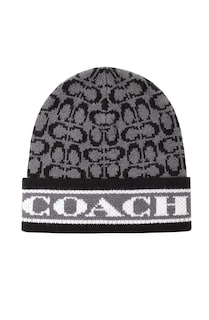 Foto 1 | Foto 1 | Beanie Coach Signature Logo C Para Mujer, Mezcla De Lana Negra - Venta Internacional.