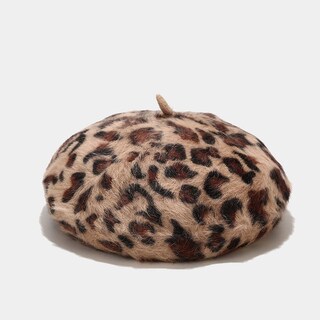 Foto 2 | Foto 2 | Boina Tipo Cúpula Con Estampado De Leopardo Y Estampado De Felpa Huoguo Para Mujer - Venta Internacional.