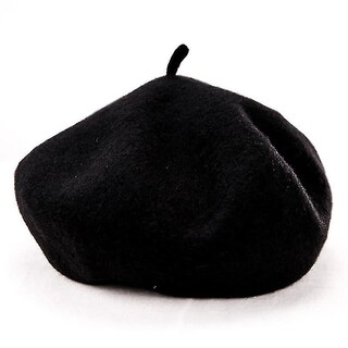 Foto 1 | Foto 1 | Gorra Huoguo  Boinas  Para Mujer  Vintage  Lana  Color Liso  Negro - Venta Internacional.