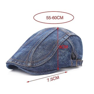 Foto 4 | Foto 4 | Gorro Huoguo Vaqueros Otoñales Boina Casual Unisex Vaquero Marrón - Venta Internacional.