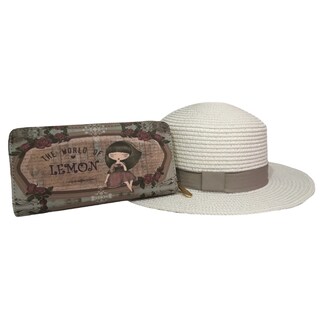 Foto 1 | Foto 1 | Kit Sombrero Playero Y Cartera Para Dama Gris