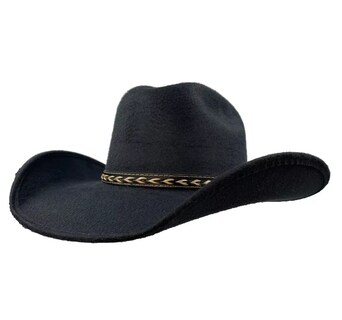 Foto 4 | Foto 4 | Sombrero Vaquero Moda Texana 100% Lana Unisex Horma Elegante Negro Talla L