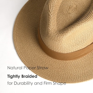 Foto 2 | Foto 2 | Sombrero Panameño De Paja Furtalk De Ala Ancha Fedora Upf 80 Para Mujer - Venta Internacional.