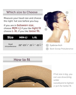 Foto 4 | Foto 4 | Sombrero Panameño De Paja Furtalk De Ala Ancha Fedora Upf 80 Para Mujer - Venta Internacional.