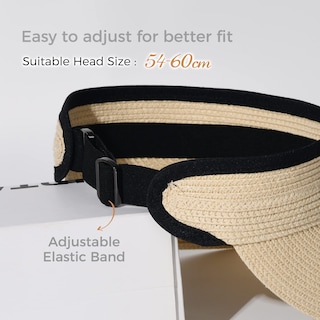 Foto 3 | Foto 3 | Sombrero Con Visera Para Mujer Furtalk, De Paja, Plegable En Verano, Upf 80+ - Venta Internacional.