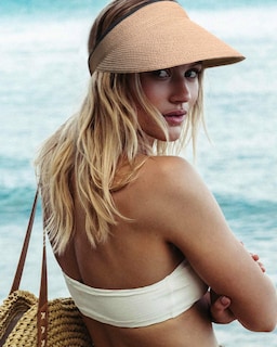 Foto 7 | Foto 7 | Sombrero Con Visera Para Mujer Furtalk, De Paja, Plegable En Verano, Upf 80+ - Venta Internacional.