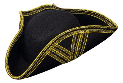 Foto 1 | Foto 1 | Sombrero Con Forma De Tricornio Para Vestir A Estados Unidos, Histórico, Colonial, Negro - Venta Internacional.