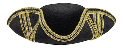 Foto 2 | Foto 2 | Sombrero Con Forma De Tricornio Para Vestir A Estados Unidos, Histórico, Colonial, Negro - Venta Internacional.
