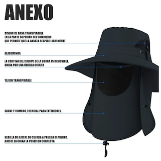 Foto 3 | Foto 3 | Kit De Protección Solar Xtellar Para Exteriores Con Sombrero De Pescador Secado Rápido