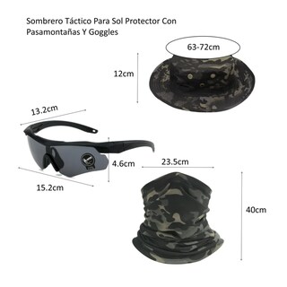 Foto 2 | Foto 2 | Sombrero De Sol Con Protección Para Casco Visera Táctica Belug Gris Oscuro