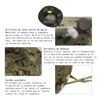 Foto 3 | Foto 3 | Sombrero De Sol Con Protección Para Casco Visera Táctica Belug Gris Oscuro