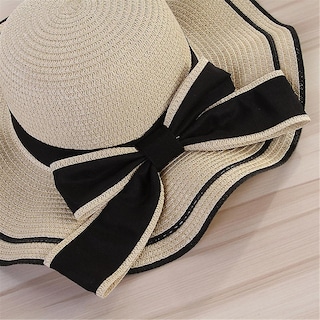 Foto 5 | Foto 5 | Sombrero De Playa De Paja Jazz Sunshade Panama Trilby Fedora Para Mujer - Venta Internacional.