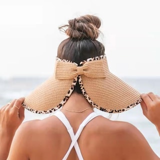 Foto 1 | Foto 1 | Gorra De Protección Solar Con Estampado De Leopardo Para Mujer Huoguo - Venta Internacional.