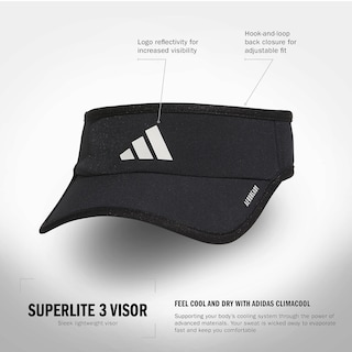 Foto 2 | Foto 2 | Visor Adidas Superlite Sport Performance Para Mujer, Color Blanco Y Negro - Venta Internacional.
