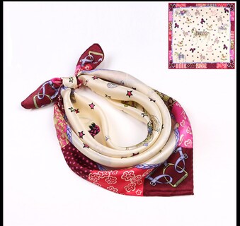 Foto 1 | Foto 1 | Pañuelo Para La Cabeza Huoguo Satinado Con Sensación De Seda A La Moda Para Mujer - Venta Internacional.